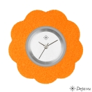 Deja vu watch, jewelry discs, felt, flower, F 61, light orange