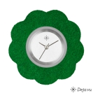 Deja vu watch, jewelry discs, felt, flower, F 74, grass