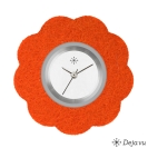 Deja vu watch, jewelry discs, felt, flower, F 80, blood orange
