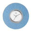 Deja vu watch, jewelry discs, felt, round, F 9, cornflower blue