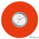 Deja vu Uhr, Schmuckscheiben, Acryl (Kombischeiben einfarbig), rot-orange, K 105-2a