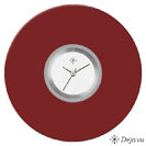 Deja vu Uhr, Schmuckscheiben, Acryl einfarbig, rot-orange, K 10-2a