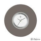 Deja vu Uhr, Schmuckscheiben, Acryl einfarbig, schwarz-grau-silber, K 113-2 u