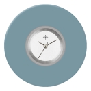 Deja vu Uhr, Schmuckscheiben, Acryl einfarbig, blau-t�rkis, K 125-1 e