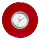 Deja vu Uhr, Schmuckscheiben, Acryl (Kombischeiben einfarbig), rot-orange, K 126-1