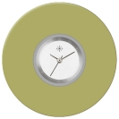 Deja vu Uhr, Schmuckscheiben, Acryl (Kombischeiben einfarbig), grn-gelb, K 127 a