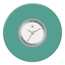 Deja vu Uhr, Schmuckscheiben, Acryl einfarbig, blau-t�rkis, K 134-1 e