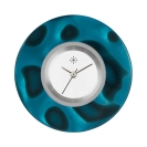 Deja vu Uhr, Schmuckscheiben, Acryl einfarbig, blau-t�rkis, K 139-1