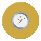 Deja vu Uhr, Schmuckscheiben, Acryl einfarbig, gr�n-gelb, K 143-1e