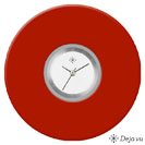 Deja vu Uhr, Schmuckscheiben, Acryl (Kombischeiben einfarbig), rot-orange, K 146-2a