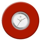 Deja vu Uhr, Schmuckscheiben, Acryl (Kombischeiben einfarbig), rot-orange, K 146-2 e