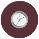 Deja vu Uhr, Schmuckscheiben, Acryl einfarbig, lila-rosa, K 147-2 a