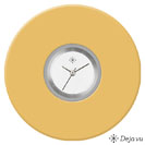 Deja vu Uhr, Schmuckscheiben, Acryl einfarbig, gr�n-gelb, K 150-1 a
