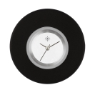 Deja vu Uhr, Schmuckscheiben, Acryl (Kombischeiben einfarbig), schwarz-grau-silber, K 156-1