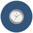 Deja vu Uhr, Schmuckscheiben, Acryl einfarbig, blau-t�rkis, K 163-1 a