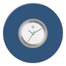 Deja vu Uhr, Schmuckscheiben, Acryl einfarbig, blau-t�rkis, K 163-1 e