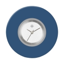 Deja vu Uhr, Schmuckscheiben, Acryl einfarbig, blau-t�rkis, K 163-1 u