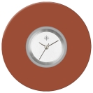 Deja vu Uhr, Schmuckscheiben, Acryl (Kombischeiben einfarbig), rot-orange, K 169 a