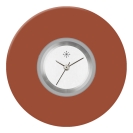 Deja vu Uhr, Schmuckscheiben, Acryl (Kombischeiben einfarbig), rot-orange, K 169 e