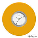 Deja vu Uhr, Schmuckscheiben, Acryl einfarbig, gr�n-gelb, K 175 e