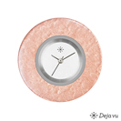 Deja vu Uhr, Schmuckscheiben, Acryl einfarbig, lila-rosa, K 215-1  Deja vu Uhr, Schmuckscheiben, Acryl einfarbig, lila-rosa, K 215-1