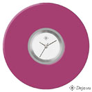 Deja vu Uhr, Schmuckscheiben, Acryl (Kombischeiben einfarbig), lila-rosa, K 24 a