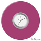 Deja vu Uhr, Schmuckscheiben, Acryl einfarbig, lila-rosa, K 24 a