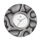 Deja vu watch, jewelry discs, acrylic, black-grey-silver, K 252-1