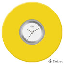 Deja vu Uhr, Schmuckscheiben, Acryl einfarbig, gr�n-gelb, K 26 a