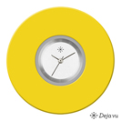 Deja vu Uhr, Schmuckscheiben, Acryl einfarbig, gr�n-gelb, K 26 e
