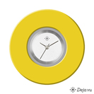 Deja vu Uhr, Schmuckscheiben, Acryl einfarbig, gr�n-gelb, K 26 u