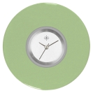 Deja vu Uhr, Schmuckscheiben, Acryl einfarbig, gr�n-gelb, K 349-1