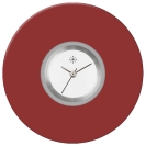 Deja vu Uhr, Schmuckscheiben, Acryl (Kombischeiben einfarbig), rot-orange, K 36 a