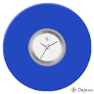 Deja vu Uhr, Schmuckscheiben, Acryl einfarbig, blau-t�rkis, K 37-1a