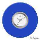 Deja vu Uhr, Schmuckscheiben, Acryl (Kombischeiben einfarbig), blau-trkis, K 37-1 e