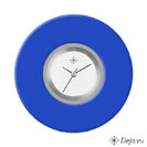Deja vu Uhr, Schmuckscheiben, Acryl einfarbig, blau-t�rkis, K 37-1 u