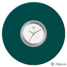Deja vu Uhr, Schmuckscheiben, Acryl einfarbig, gr�n-gelb, K 3 a