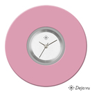 Deja vu Uhr, Schmuckscheiben, Acryl einfarbig, lila-rosa, K 42 e