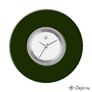 Deja vu Uhr, Schmuckscheiben, Acryl einfarbig, gr�n-gelb, K 440 u