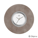 Deja vu Uhr, Schmuckscheiben, Acryl einfarbig, schwarz-grau-silber, K 446 u