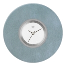 Deja vu Uhr, Schmuckscheiben, Acryl einfarbig, blau-türkis, K 447 e  Deja vu Uhr, Schmuckscheiben, Acryl einfarbig, blau-türkis, K 447 e