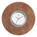 Deja vu Uhr, Schmuckscheiben, Acryl einfarbig, braun-gold, K 449 e