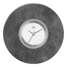 Deja vu Uhr, Schmuckscheiben, Acryl (Kombischeiben einfarbig), schwarz-grau-silber, K 456 e