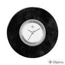 Deja vu Uhr, Schmuckscheiben, Acryl (Kombischeiben einfarbig), schwarz-grau-silber, K 457 u