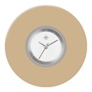 Deja vu Uhr, Schmuckscheiben, Acryl einfarbig, braun-gold, K 468 e  Deja vu Uhr, Schmuckscheiben, Acryl einfarbig, braun-gold, K 468 e