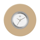 Deja vu Uhr, Schmuckscheiben, Acryl einfarbig, braun-gold, K 468 u
