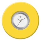 Deja vu Uhr, Schmuckscheiben, Acryl einfarbig, gr�n-gelb, K 479 e
