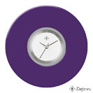 Deja vu Uhr, Schmuckscheiben, Acryl einfarbig, lila-rosa, K 47 e  Deja vu Uhr, Schmuckscheiben, Acryl einfarbig, lila-rosa, K 47 e