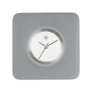 Deja vu Uhr, Schmuckscheiben, Acryl einfarbig, schwarz-grau-silber, K 481