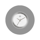 Deja vu Uhr, Schmuckscheiben, Acryl (Kombischeiben einfarbig), schwarz-grau-silber, K 484